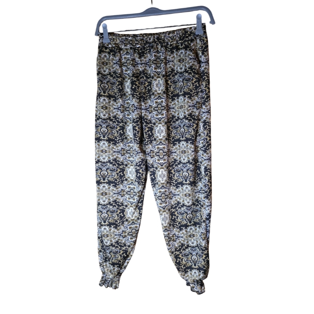 Boho Print Elastic Waist Pull-On Pants • Unbranded • Approx Size M